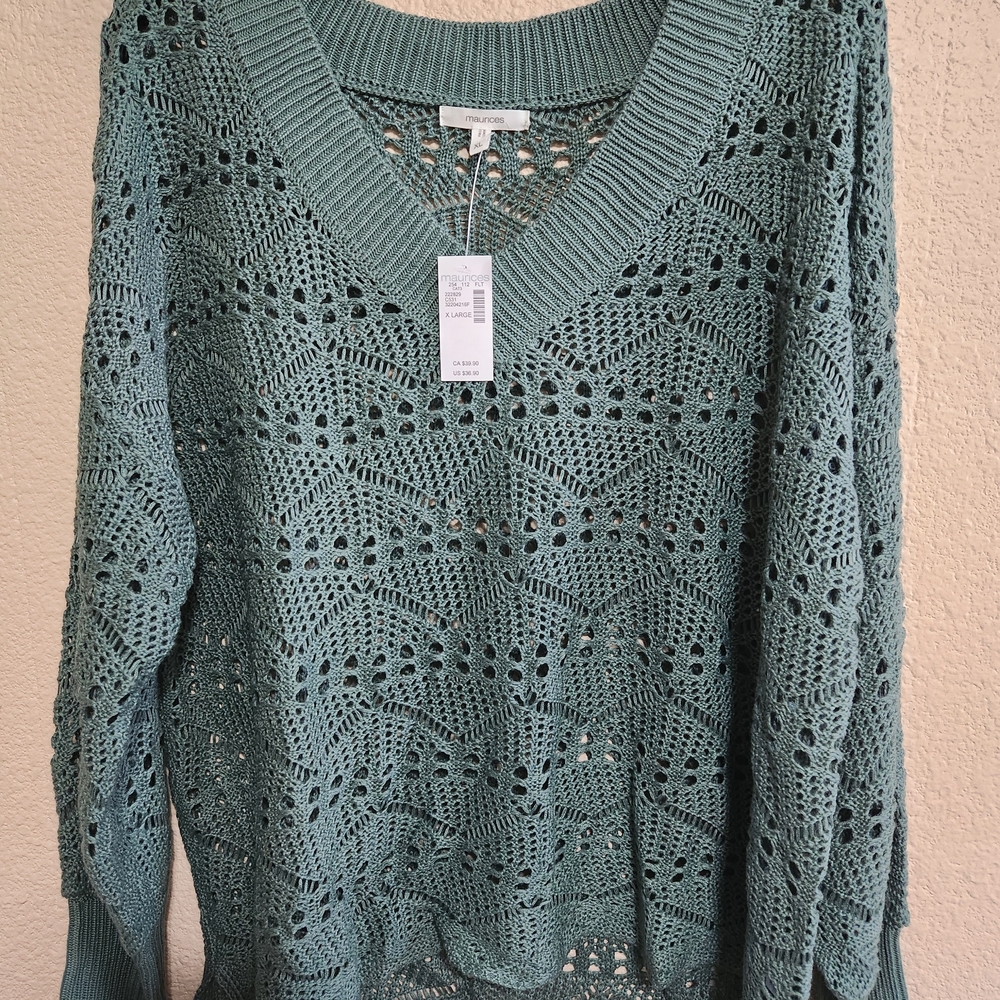 Women's Green Knit Sweater